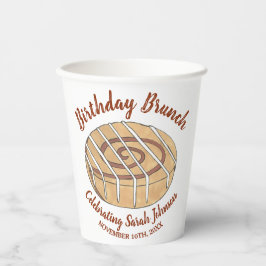 シナモン転がパンペストリー誕生日パーティーブランチ 紙コップ