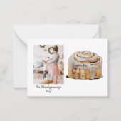 シナモン転がフォトクリスマスホリデーカード ノートカード (正面)