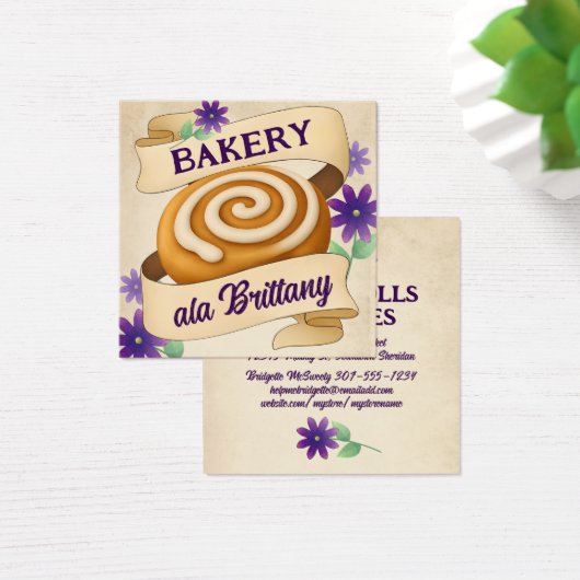 シナモン転がベーキングベーカリー名刺 (デスク)