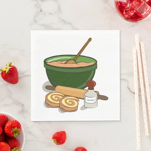 シナモン転がベーキング成分コージーキッチン スタンダードランチョンナプキン