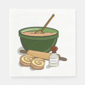 シナモン転がベーキング成分コージーキッチン スタンダードランチョンナプキン (正面)