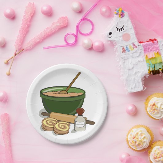 シナモン転がベーキング成分コージーキッチン ペーパープレート (パーティー)