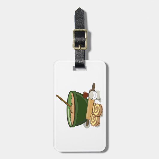 シナモン転がベーキング成分コージーキッチン ラゲッジタグ (正面縦)