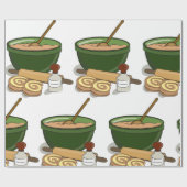 シナモン転がベーキング成分コージーキッチン ラッピングペーパー (フラット)