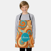 シナモン転がモザイクカラフルパタパーソナライズされたーン エプロン (着用した状態)