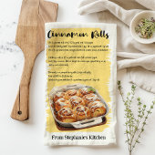 シナモン転がレシピパーソナライズされた キッチンタオル