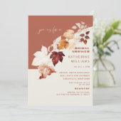 シナモン&クリーム秋植物学ブライダルシャワー 招待状 (スタンド正面)