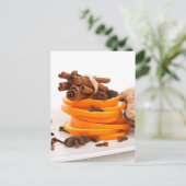 シナモン、スターアニス、クローブ、オレンジスライス ポストカード (スタンド正面)