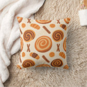 シナモン スワールスローケット - あたたかな秋 クッション (ブランケット)