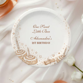 シナモン スワール リトルバン 1歳の誕生日 ペーパープレート