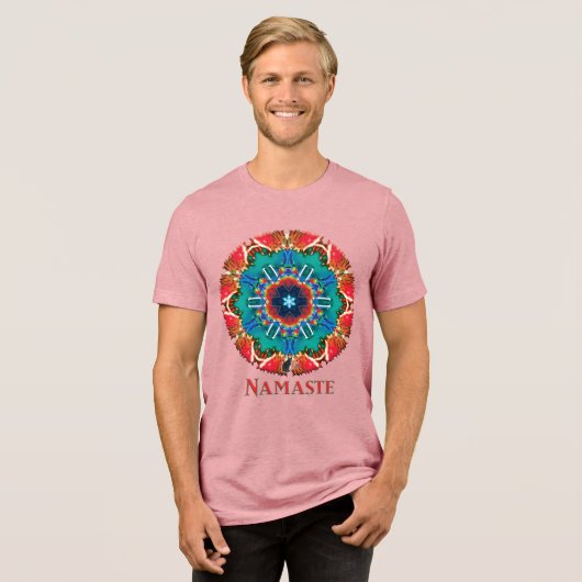 シナモン・ナマステ・万華鏡Tシャツ トライブレンドＴシャツ (正面全面)
