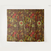 シナモン・ブラウン上のハエ タペストリー (正面(横))