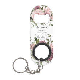 シナモン ローズ ブラッシュ フラワーのウェディング ファヴォリ キーホルダー栓抜き