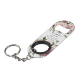 シナモン ローズ ブラッシュ フラワーのウェディング ファヴォリ キーホルダー栓抜き (正面アングル)