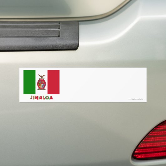 シナロア州の非公式な旗 バンパーステッカー (車上)