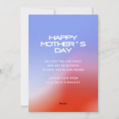 シナ最高のル・モーミー・エバー・マザーの日の写真 シーズンカード (裏面)