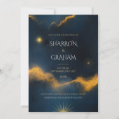 シナ結婚ルの夜 – Midnight Blue Starry 招待状 (正面)