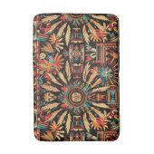 シナ鮮やかンアステカ"夢"パターン緑豊かなバスマット バスマット (正面縦)