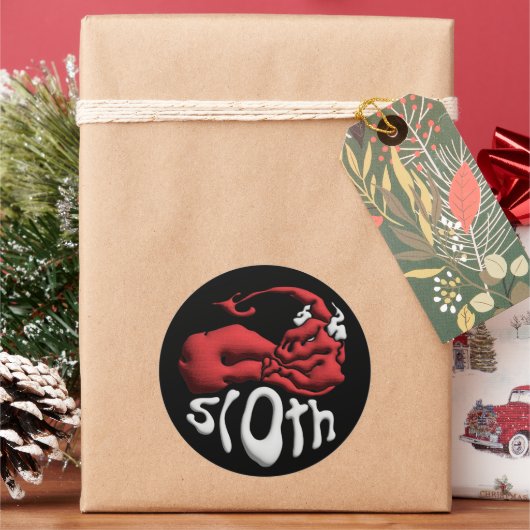 シナ・スロース悪魔に立ち向かえ ラウンドシール (クリスマス)