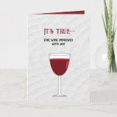 シニアおもしろいオエノピール誕生日の老齢期ワイン カード (正面)