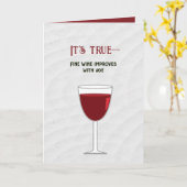 シニアおもしろいオエノピール誕生日の老齢期ワイン カード (黄色い花)