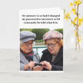 シニアおもしろいカードの誕生日 カード (黄色い花)