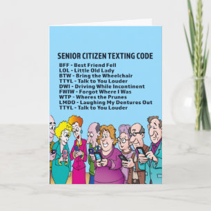 シニアおもしろいカードの誕生日 カード