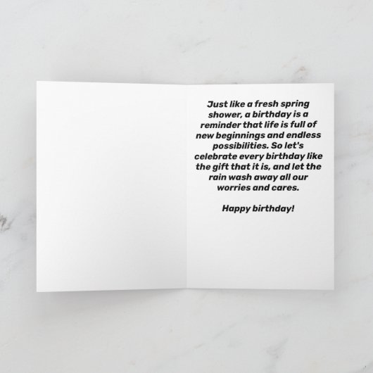 シニアおもしろいカードの誕生日 カード (内部)