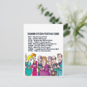 シニアおもしろいカードの誕生日 ポストカード (スタンド正面)