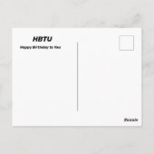 シニアおもしろいカードの誕生日 ポストカード (裏面)