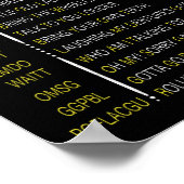 シニアおもしろいシチズン&# sメールや文字を打つコードファーザーズ・デイ ポスター (角)