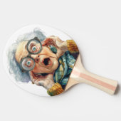 シニアおもしろいビックリ顔卓球ラケット 卓球ラケット (横)