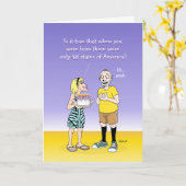 シニアおもしろい男性誕生日グリーティングカード カード (黄色い花)