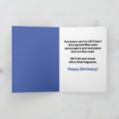 シニアおもしろい運転車、恐怖の犬の乗客 カード (内部)