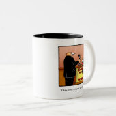 シニアおもしろい電話ユーモアMugギフト ツートーンマグカップ (正面右)