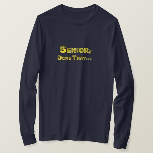 シニアおもしろいT型 Tシャツ (デザイン正面)