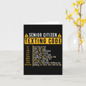 シニアのためのテキストコード ヴィンテージ おじいちゃん ギフト カード (黄色い花)