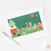 シニアのクリスマスパーティー 長方形シール (封筒)