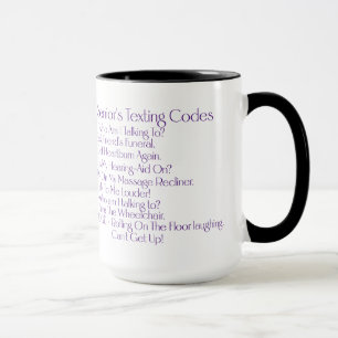 「シニアのメールや文字を打つコード」カスタムコーヒー/紅茶 マグカップ