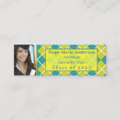 シニアアーガイル写真シニアプロファイルカード スキニー名刺 (正面)