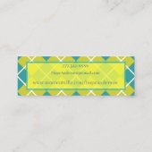 シニアアーガイル写真シニアプロファイルカード スキニー名刺 (裏面)