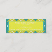 シニアアーガイル写真シニアプロファイルカード スキニー名刺 (裏面)