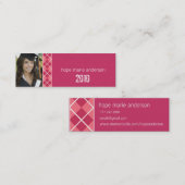 シニアアーガイル写真シニアプロファイルカード スキニー名刺 (正面/裏面)