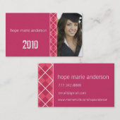 シニアアーガイル写真シニアプロファイルカード 名刺 (正面/裏面)