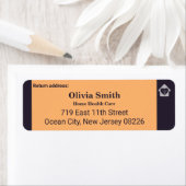 シニアア気にルの住所とロゴの返却ラベル ラベル (インサイチュ)