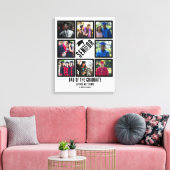 シニアカスタム卒業生のパパ8写真コラージュ キャンバスプリント (インサイチュ (リビング))