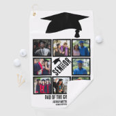 シニアカスタム卒業生のパパ8写真コラージュ ゴルフタオル (インサイチュ)