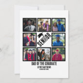 シニアカスタム卒業生のパパ8写真コラージュ シーズンカード (正面)