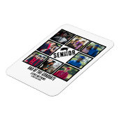 シニアカスタム卒業生のパパ8写真コラージュ マグネット (左側)