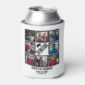 シニアカスタム卒業生のパパ8写真コラージュ 缶クーラー (缶正面)